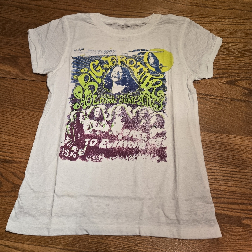 NWOT Janis Joplin T Shirt XS Oddpeople RKB Big Brother and The Holding Company